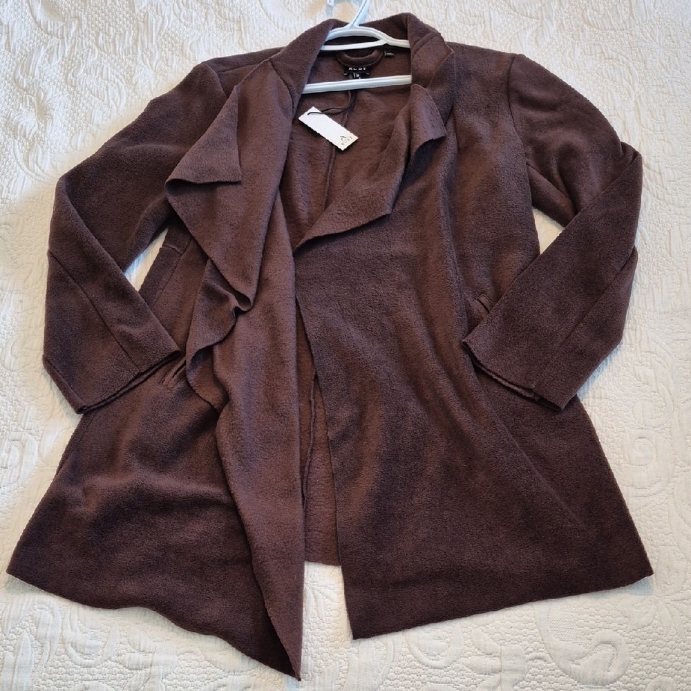 Ruby A Polar Fleece Wrap coat, brand tag 2 or Large front pockets NEW